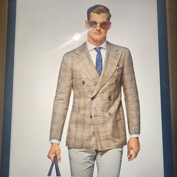 Suitsupply Suits & Blazers Suitsupply 36r Ethomas Brown Silk Linen